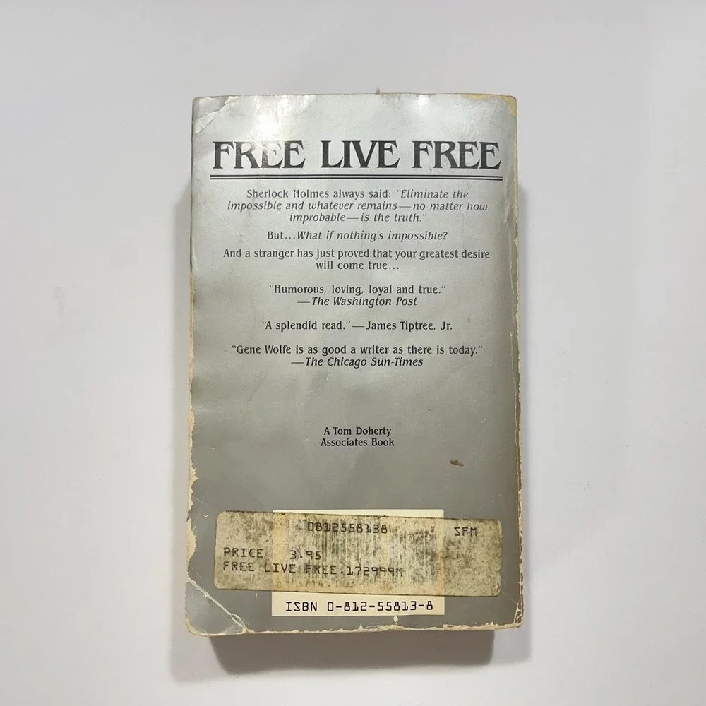 1986 Free Live Free by Gene Wolfe Paperback Book‎